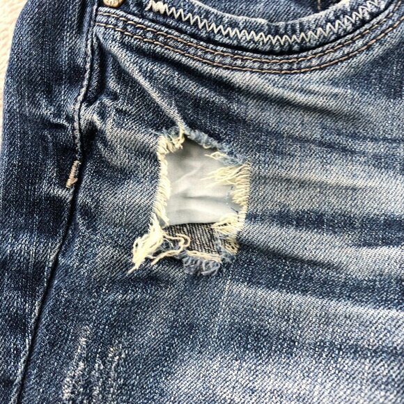 TJC Womens Jeans Size 8 Blue Denim Distressed Bootcut Leg Casual Retro Classic - Picture 13 of 16